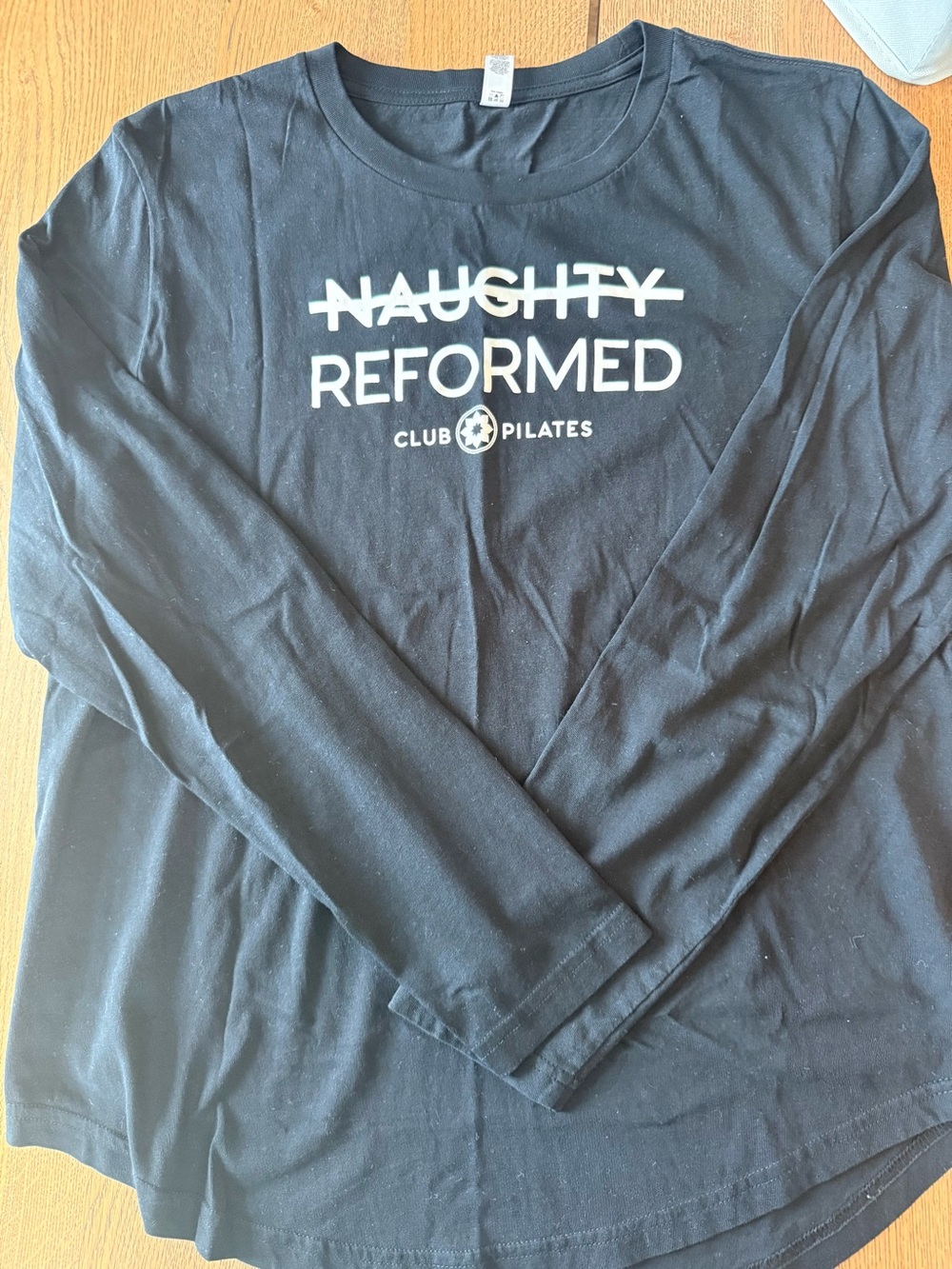 Club Pilates Black Long Sleeve 'Reformed' Graphic Tee